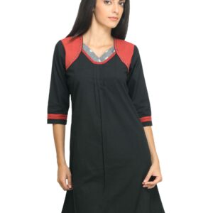 Mother Earth Women Black Kurta
