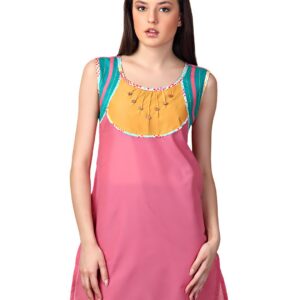 Span Women Pink Kurta