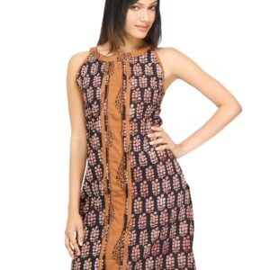 Mother Earth Women Printed Black Kurtas
