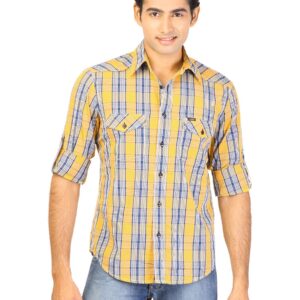 Lee Men Check Yellow Shirts