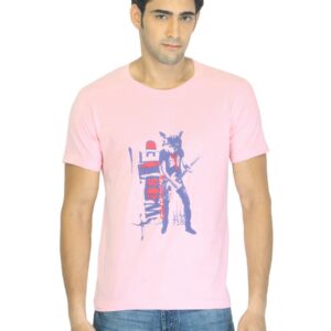 Myntra Men Wasted Pink T-shirt