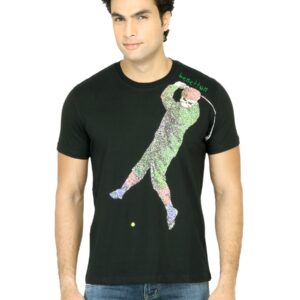 United Colors of Benetton Men Printed Black TShirt
