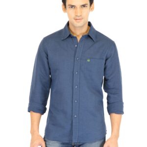 United Colors of Benetton Men Light Winter Blue Shirts