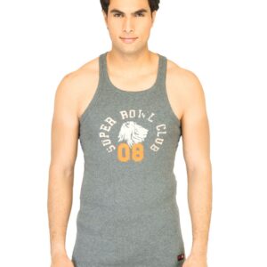 Facit Men Sportz Charcoal Innerwear Vest