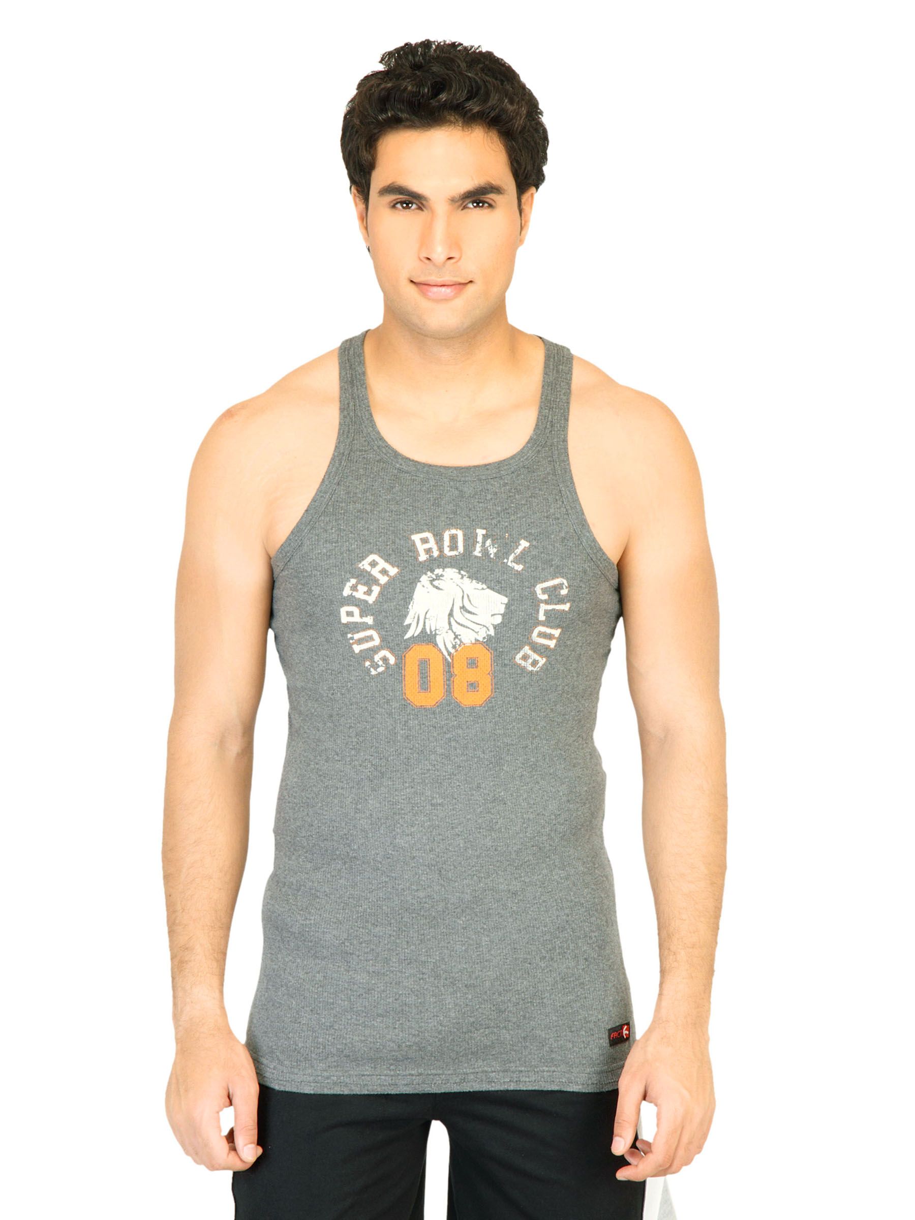 Facit Men Sportz Charcoal Innerwear Vest