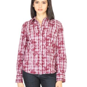 Wrangler Women Flower Purple Shirt