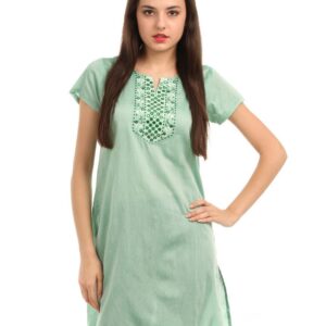 Folklore Women Green Kurta