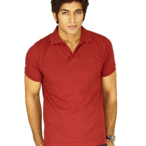 Lee Men's Maroon Polo T-shirt
