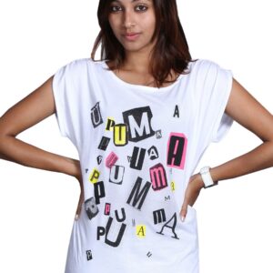 Puma Women's Punk Graphic White T-shirt