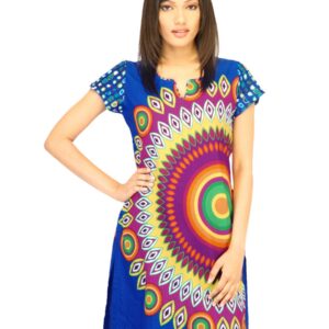 BIBA Women Printed Blue Kurta