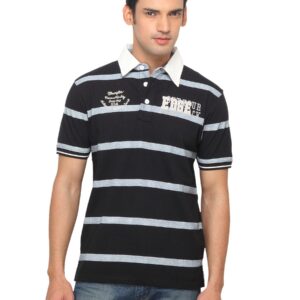 Wrangler Men Black Polo T-shirt