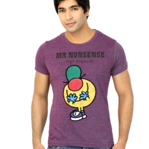 Mr. Men Men Mr. Nonsense Purple Tshirts
