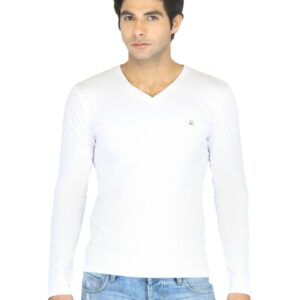 United Colors of Benetton Men White Solid T-shirt