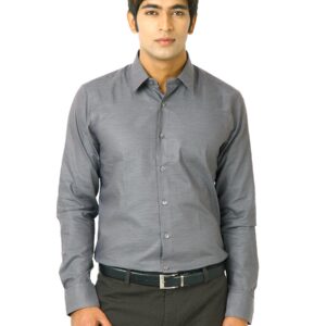 United Colors of Benetton Men Solid Grey Shirts