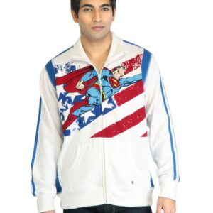Superman Men White Sweatshirt