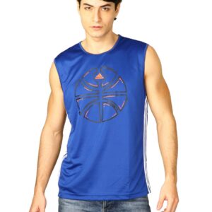 ADIDAS Men Gfx Rev 2-L Jer Blue T-Shirts