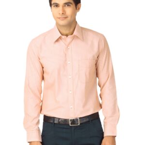 Mark Taylor Men Orange & White Striped Shirt