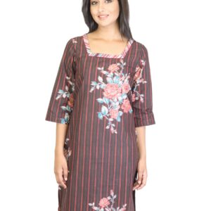W Women Brown Printed Kurta