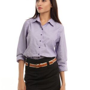 Scullers For Her Purple Striped Shirt