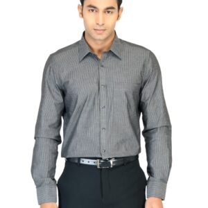 Turtle Stripes Men Grey Shirt