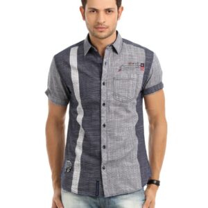 Locomotive Men Navy Blue Shirt