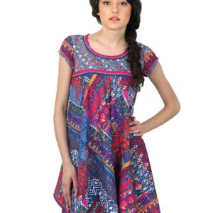 BIBA Women Printed Blue Kurta