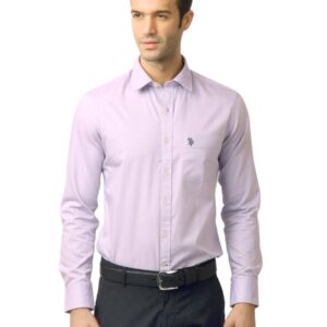 U.S. Polo Assn. Men Solid Purple Shirt