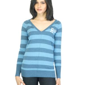 Roxy Women Blue Striped Sweater