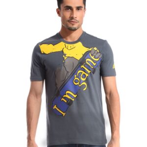 ADIDAS Men Game Grey T-shirt
