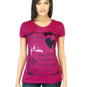 United Colors of Benetton Women Printed Magenta Top