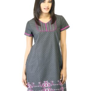 Folklore Women Black Printed Kurta