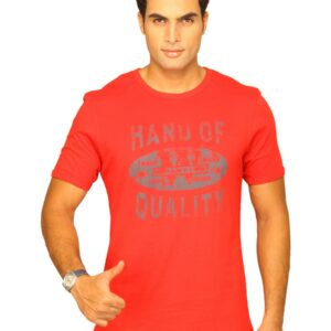 Wrangler Men's Hand Of Quality Red T-shirt