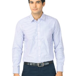Mark Taylor Men Red & Blue Striped Shirt