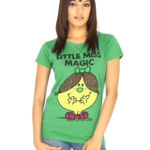Little Miss Women Printed Green T-shirt