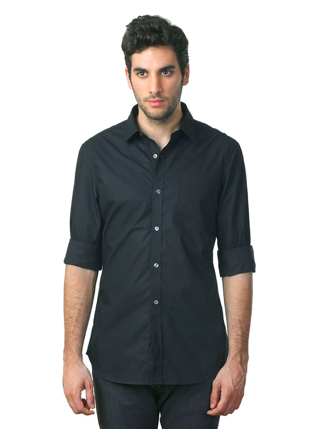 French Connection Men Black Shirt