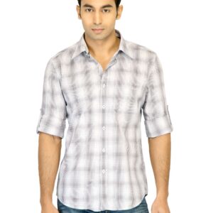 Turtle Check Men White Shirt