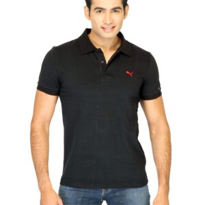 Puma Men Jersey Black Polo Tshirts