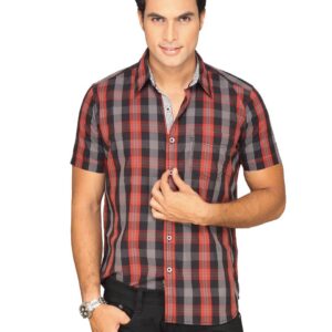 Highlander Men Black Checked Shirt
