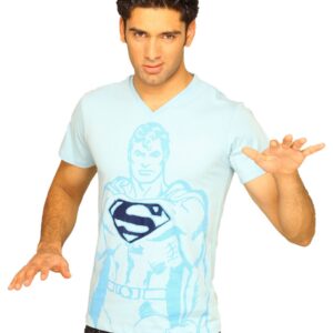 Superman Men's Silhouette Light Blue T-shirt