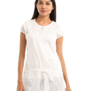 109F Women White Tunic
