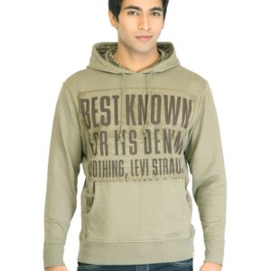 Levis Men Printed Olive Sweatshirts