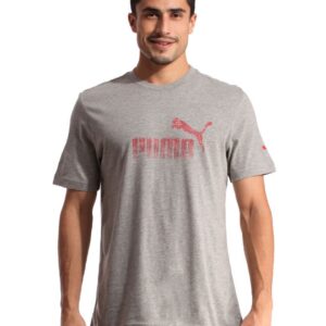 Puma Men Printed Grey T-shirt
