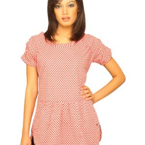 Wrangler Women Long Polka White Red Top
