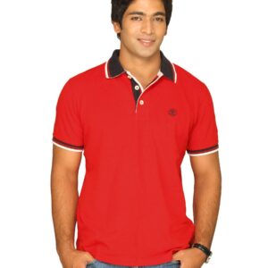 Timberland Men's Tipped Pique Polo Red T-shirt