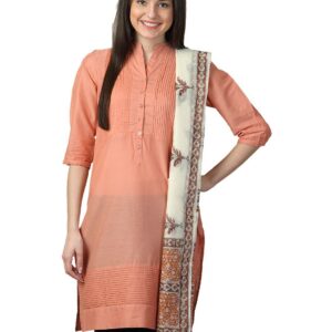 Fabindia Women Printed Off White Dupatta