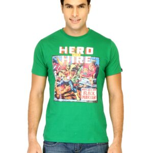 Probase Men Printed Green Tshirts