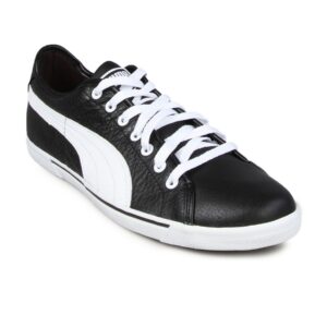 Puma Men's Benecio Leather Black White Shoe