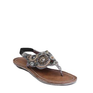 Catwalk Women Ethnic Flat Gun Metal Flats