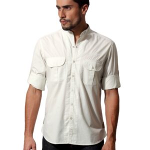 John Players Men Solid White Shirt