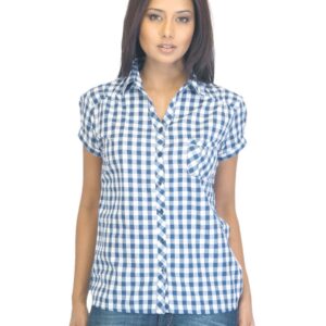 Jealous 21 Women Check Blue Shirt